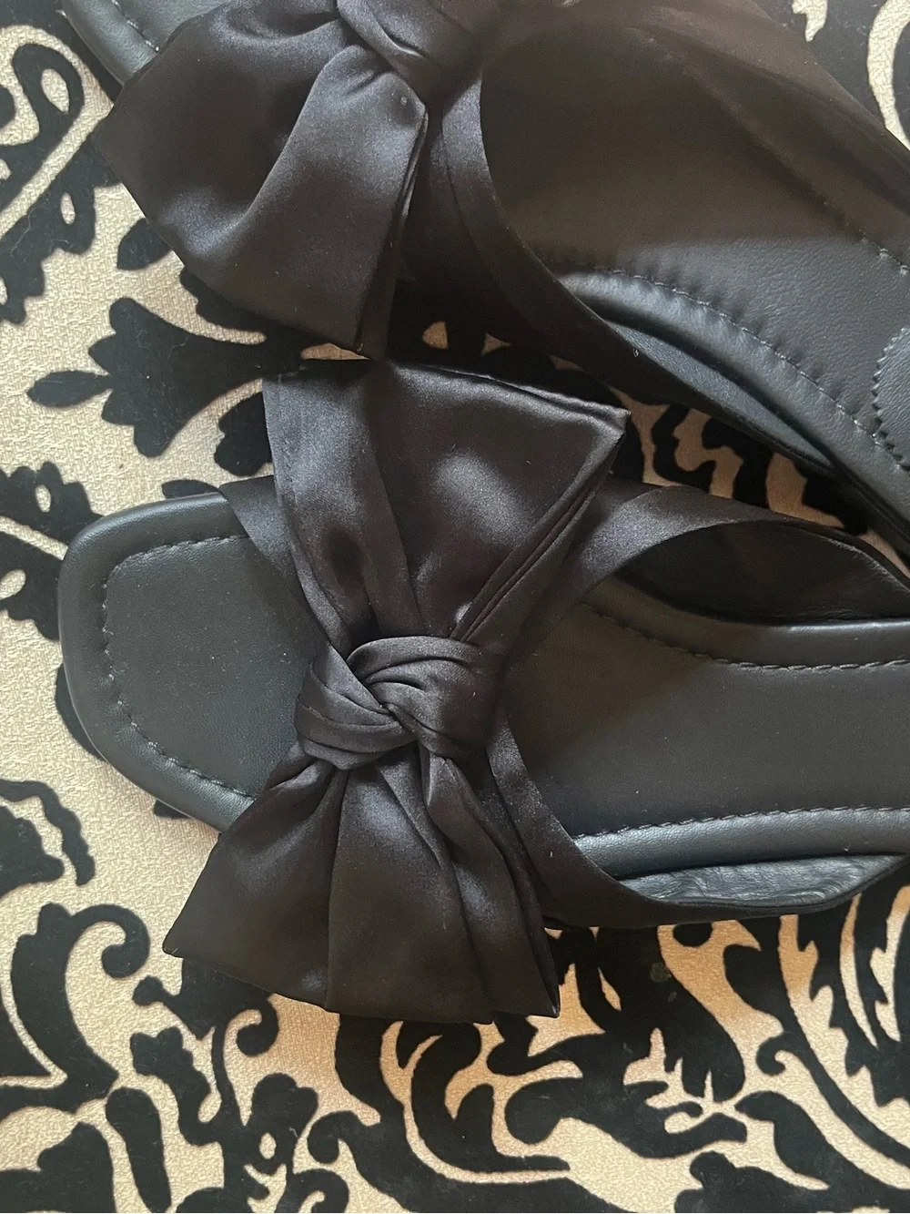 NEW! J. Crew Abbie Bow Satin Bow Slide Sandals, Size 7